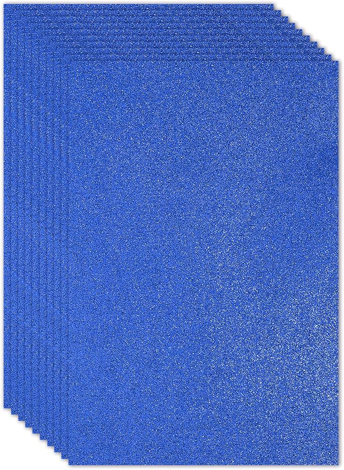 PATIKIL Dark Blue Shiny EVA Glitter Foam Sheet 11 x 8 Inch 2mm Thick