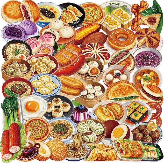 Aesthetic Food Stickers for Teens Adults