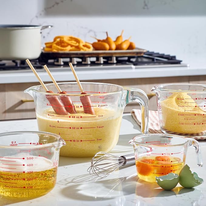 Le'raze Set of 3 Glass Measuring Cups