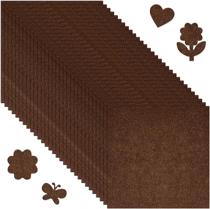 Morcheiong 50 Pcs Felt Fabric Soft Felt Fabric Sheet