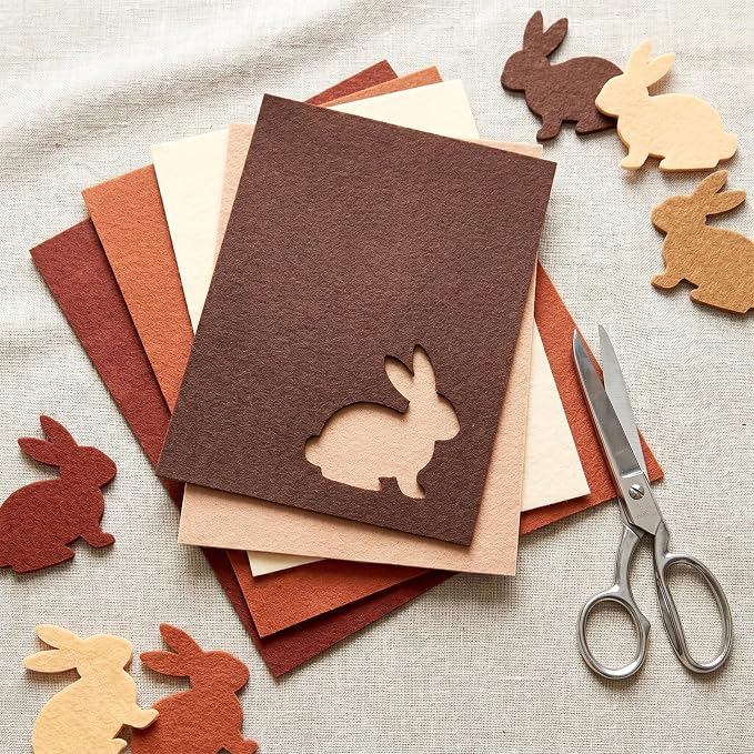 18Pcs Brown Felt Sheets for Crafts, Soft and Thick Brown Felt Fabric, 11.81 X
