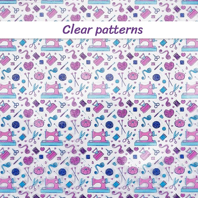 12" x 47" Printed TPU Jelly Faux Leather Roll, Transparent Clear PVC Leather