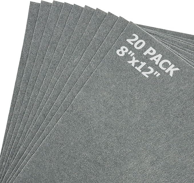 20Pcs Stiff Felt Sheets, 1.5mm Thick Felt Fabric Squares