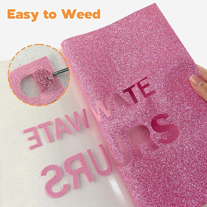 HTVVETUR Glitter Heat Transfer Vinyl
