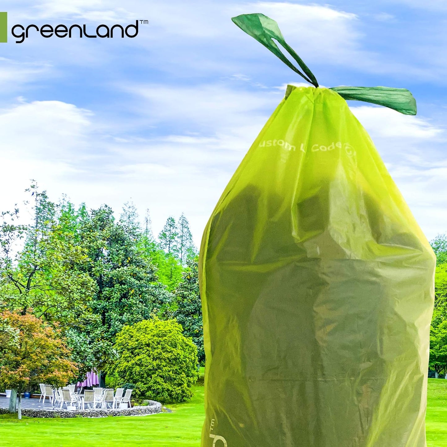 Greenland Biodegradable 60 Trash Bags Compatible with Simplehuman (Code G, 60 Bags, 8 Gallons) & IKEA Mjösa 8 Gallon Pedal Bin