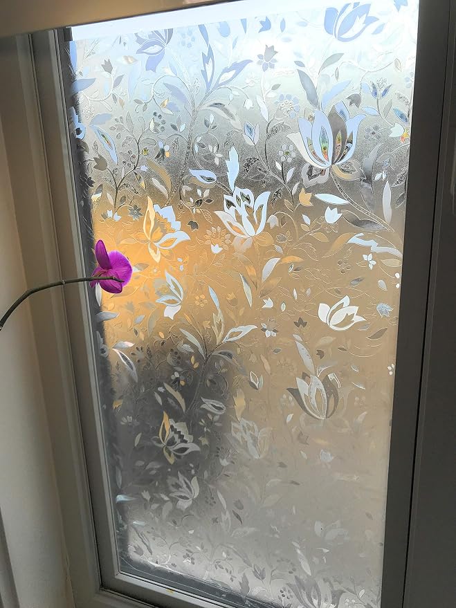 Window Film Privacy Stained Glass Frosted Decoration Static Cling Removable