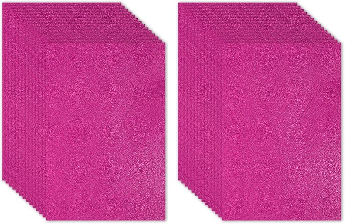 PATIKIL 30Sheets Purple Red EVA Glitter Foam Sheet 11.8 x 7.9 Inch 2mm Thick