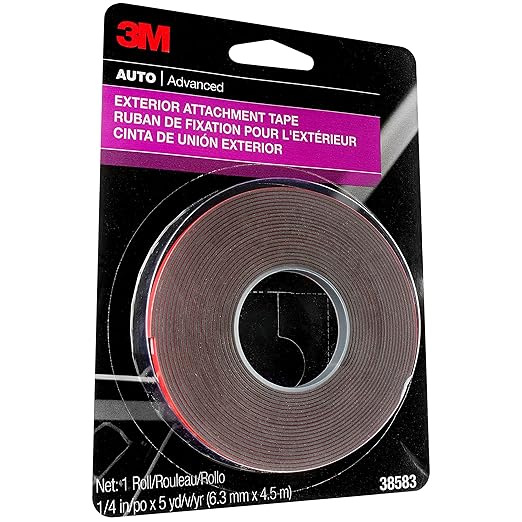 3M Exterior Attachment Tape, 1/4 IN X 15 ft
