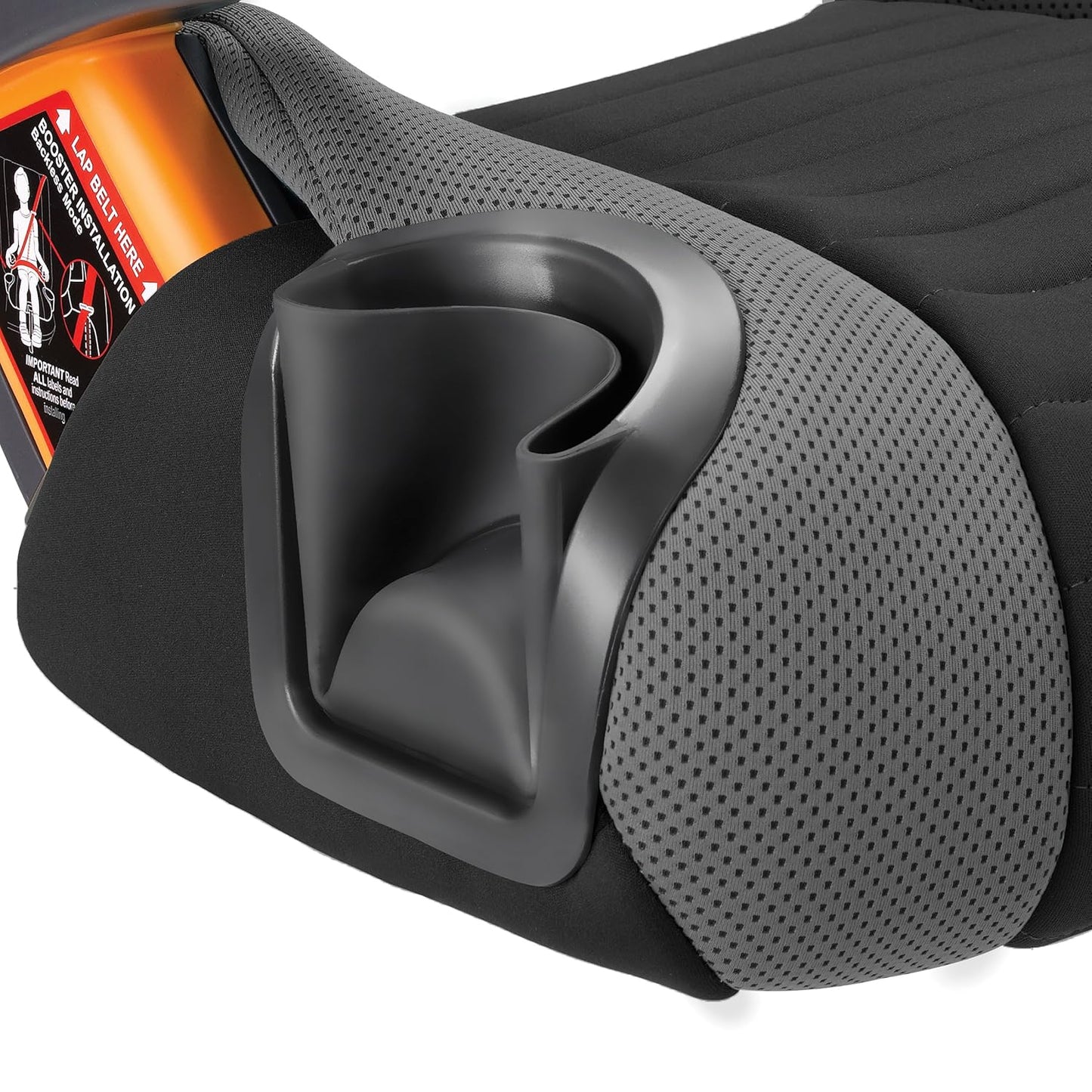 Chicco GoFit Backless Booster Car Seat Without Latch Attachment, Travel Booster Seat for Car, Portable Car Booster Seat for Children 40-110 lbs. | Shark/Black/Grey