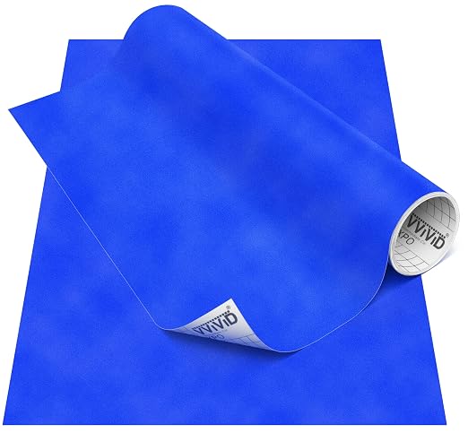 VViViD DECO65 Suede Brilliant Blue Permanent Adhesive Craft Vinyl