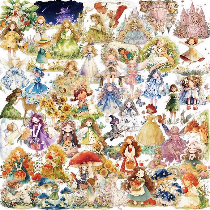 50 PCS Fairytale Princess Stickers
