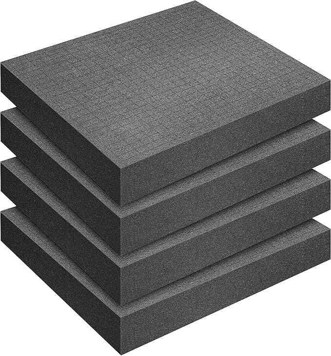 DECOHS 4 Pcs Pick and Pluck Foam- 12 x 12 x 2 Inch Pick Apart Foam Insert-