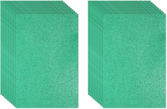 PATIKIL Dark Green Shiny EVA Glitter Foam Sheet 11 x 8 Inch 2mm Thick
