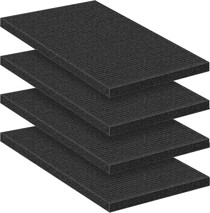 4 Pcs Pick and Pluck Foam Sheets 16" L x 12" W x 1" T Polyurethane Pick Apart