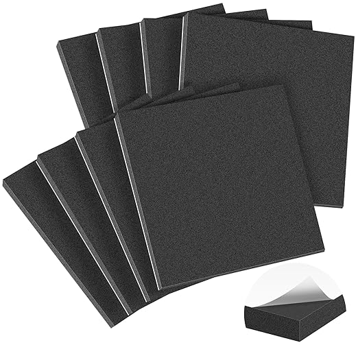 MYFAMIREA 8 PCS Adhesive Foam Padding Sheets Closed Cell Self Adhesive Sticky