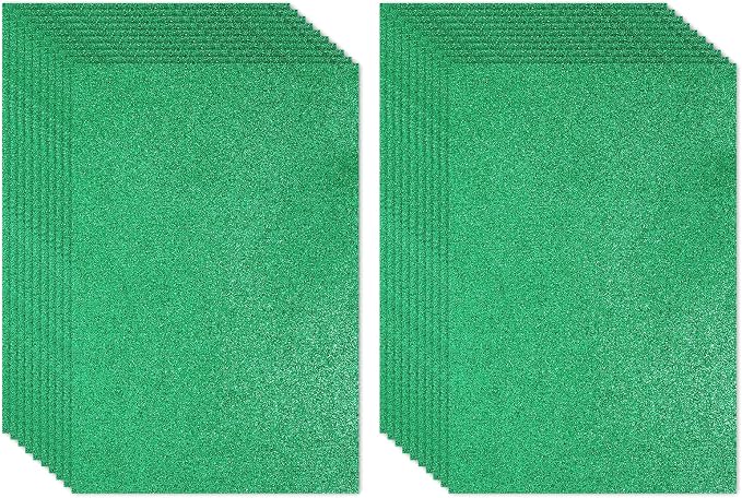 PATIKIL Green Shiny EVA Glitter Foam Sheet 16x12 Inch 2mm Thick