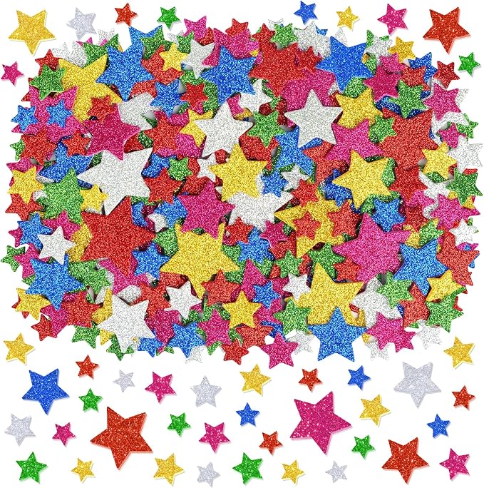 900Pcs Foam Stickers, Colorful Foam Shape Stickers Self Adhesive Star Stickers