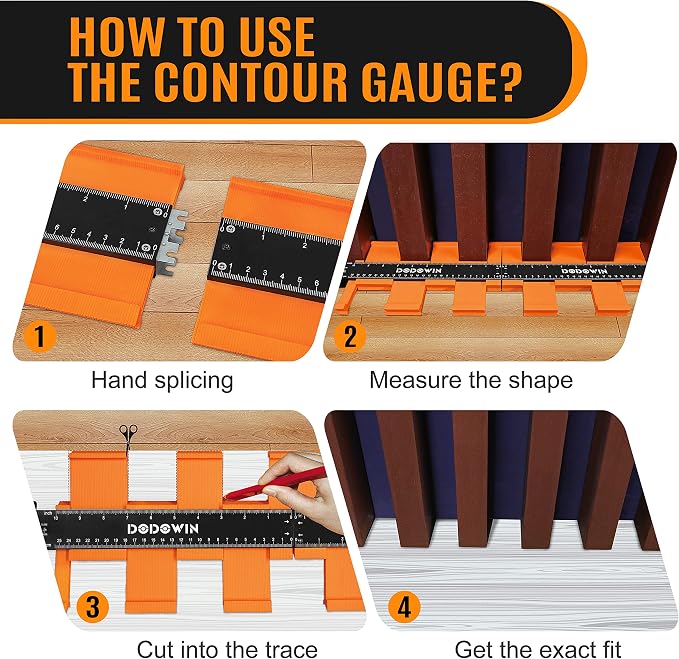 DODOWIN 20 Inch Connectable Contour Gauge, Gifts