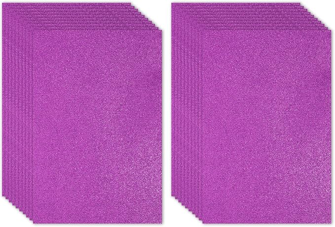 PATIKIL Purple Shiny EVA Glitter Foam Sheet 16x12 Inch 2mm Thick