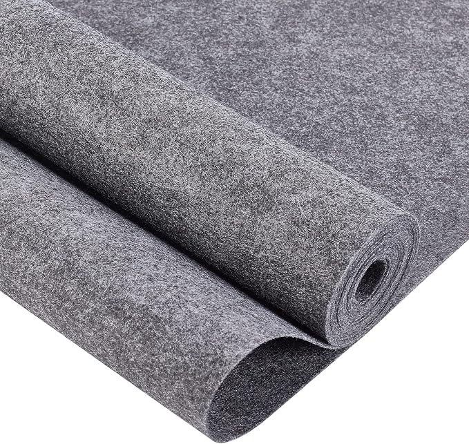 BENECREAT 10FT 15.75 Inch Wide Dark Gray Felt Fabric Sheet Nonwoven Felt Roll