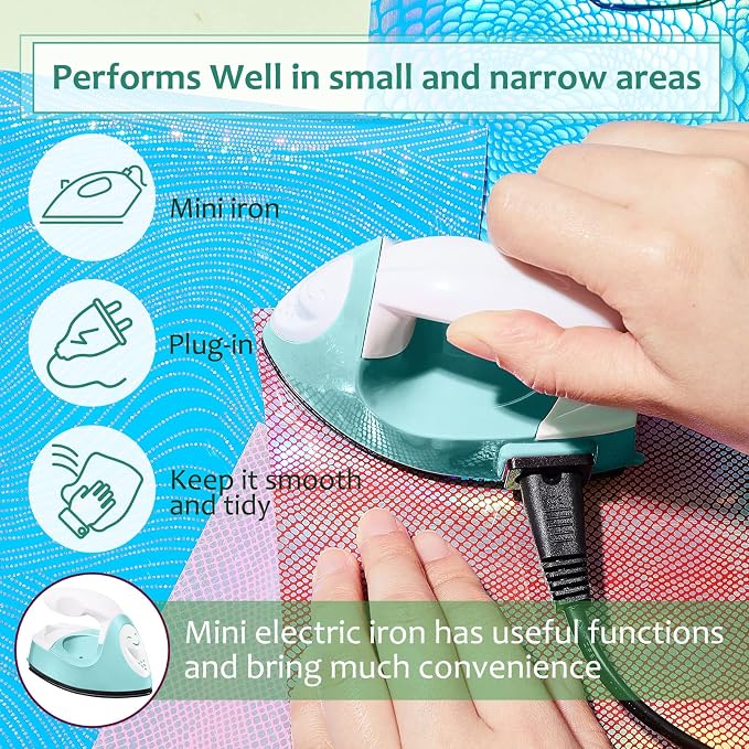 Honoson Mini Craft Iron Mini Heat Press Small Iron 3.93 x 2.36 x 2.76 in