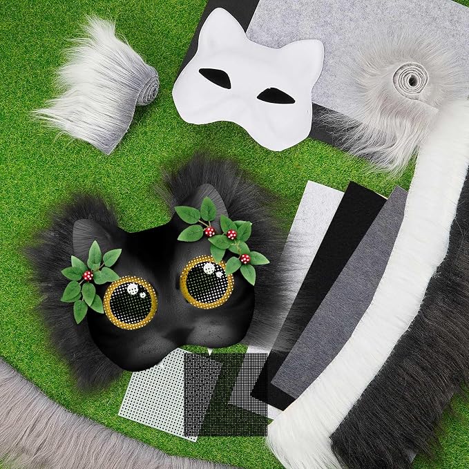 Seenelling DIY Therian Mask Kit Blank Cat Mask