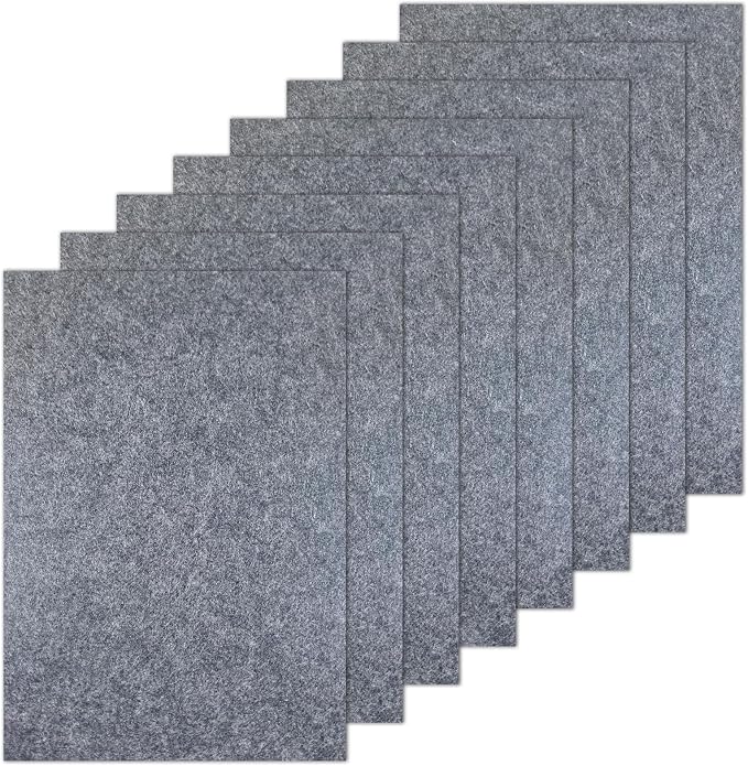 Luomorgo 8 Pcs Stiff Felt, 8 x 12 Inch, 2mm Thick,