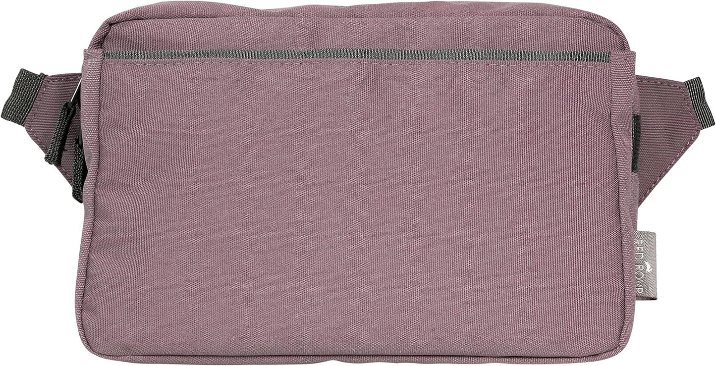 Red Rovr Everyday Joey Belt Bag | Organization & Zipper pockets |Adjustable Strap for All Ages (Mauve)