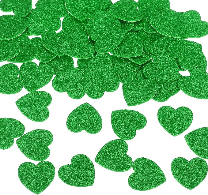 MECCANIXITY 180Pcs Glitter Foam Stickers 1 Inch Self-Adhesive Sparkly