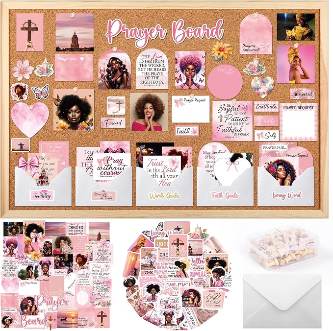 Black Women Prayer Board Kit Prayer Board Supplies Not Cork Board | Prayer Room