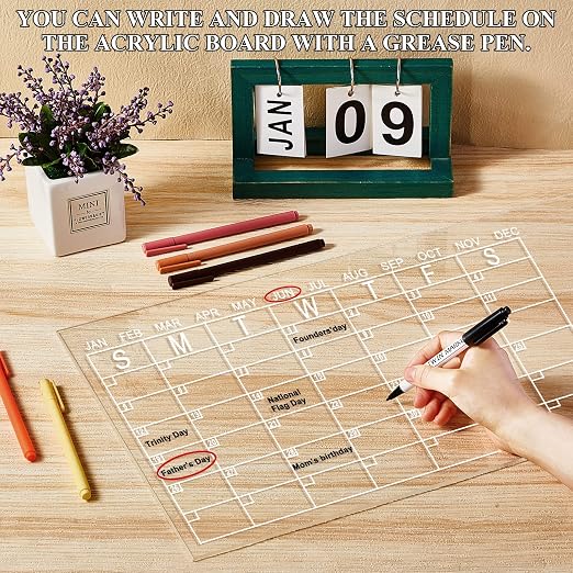 Roowest 2 Pcs 36 x 36 Inch, 1/4 Inch Thick Clear Acrylic Sheet Plastic Acrylic