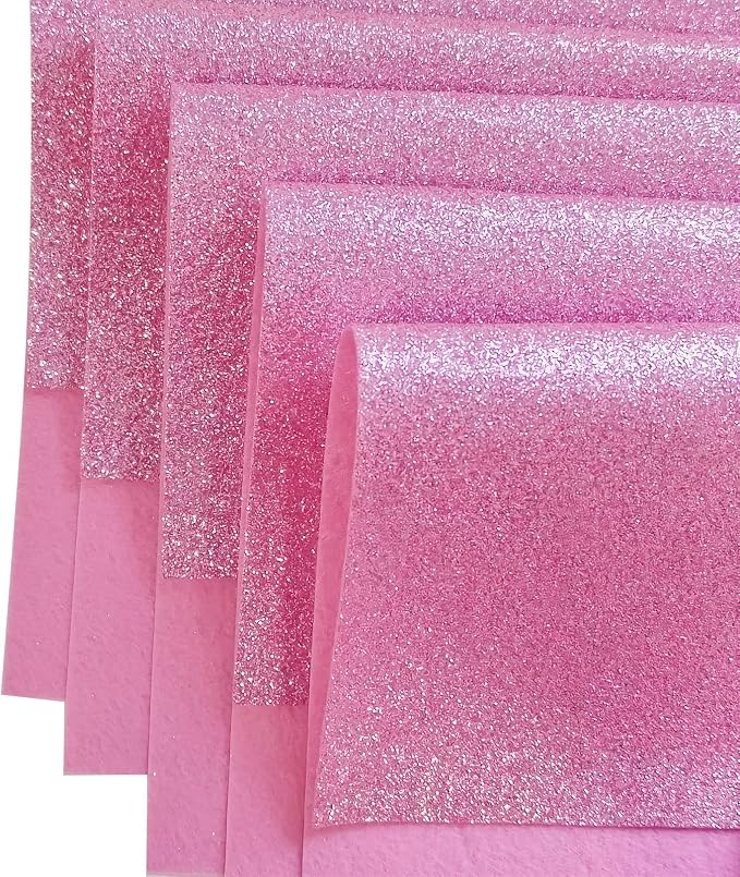 Glitter Felt Fabric, 8 x12 inches Felt Square Glitter