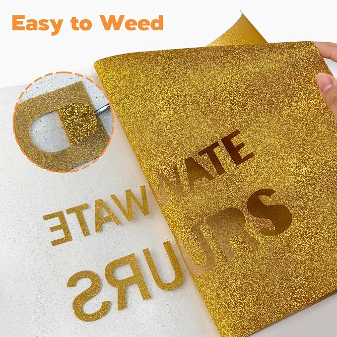 HTVVETUR Glitter Heat Transfer Vinyl
