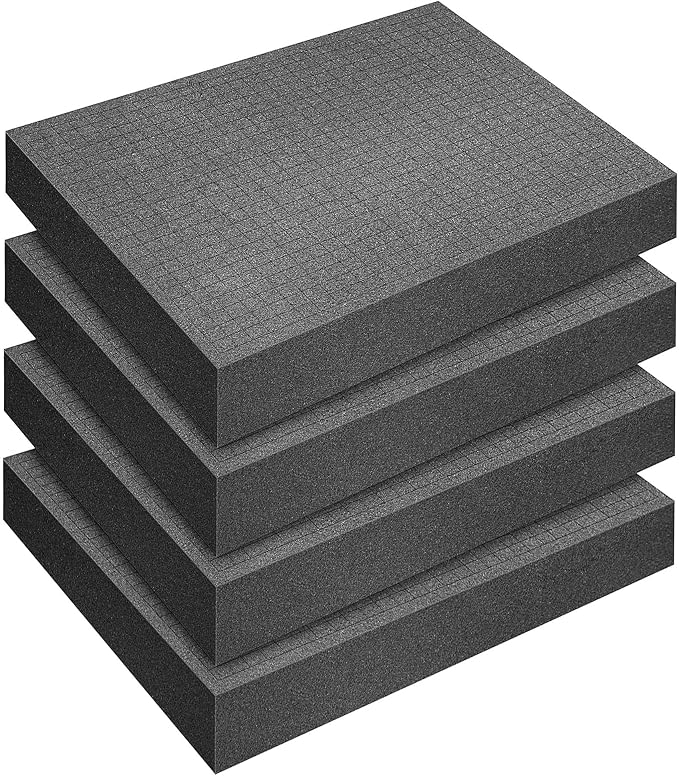 DECOHS 4 Pcs Pick and Pluck Foam- 16 x 12 x 2 Inch Pick Apart Foam Insert-