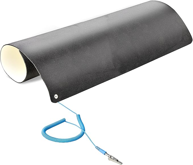 StarTech.com Anti Static Mat, ESD Mat for Electronics Repair, Anti Static Table/Desk Mat w/Detachable Grounding Wire, ANSI/ESD S 4.1, Flexible Thermoplastic Work Pad, 23x47", TAA