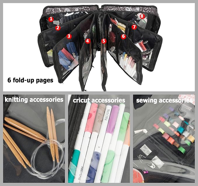 PACMAXI Sewing Accessories Storage Bag, Craft Tools | Roomy carry bag