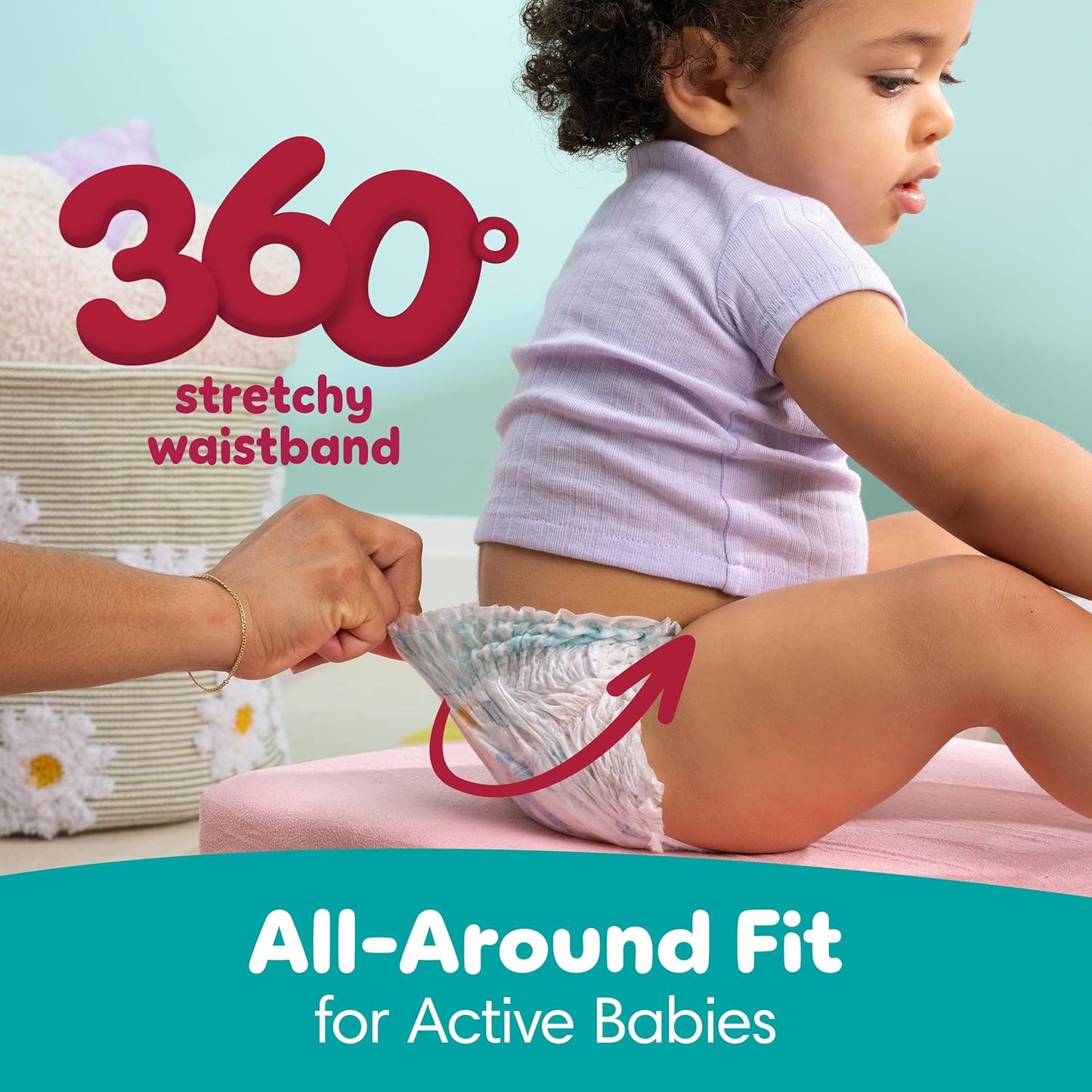 Pampers Diapers - Cruisers 360 - Size 7, 70 Count, Babyproof up to 100% Leakproof Pull-On Diaper