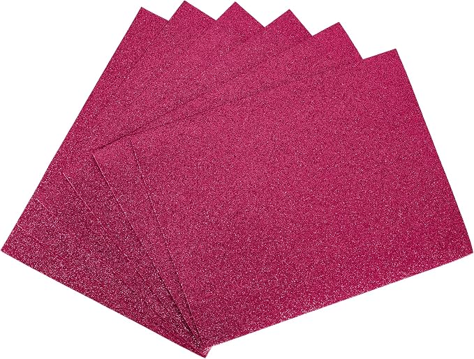 uxcell Magenta Shiny EVA Foam Sheets 11 x 8 Inch 2mm Thick