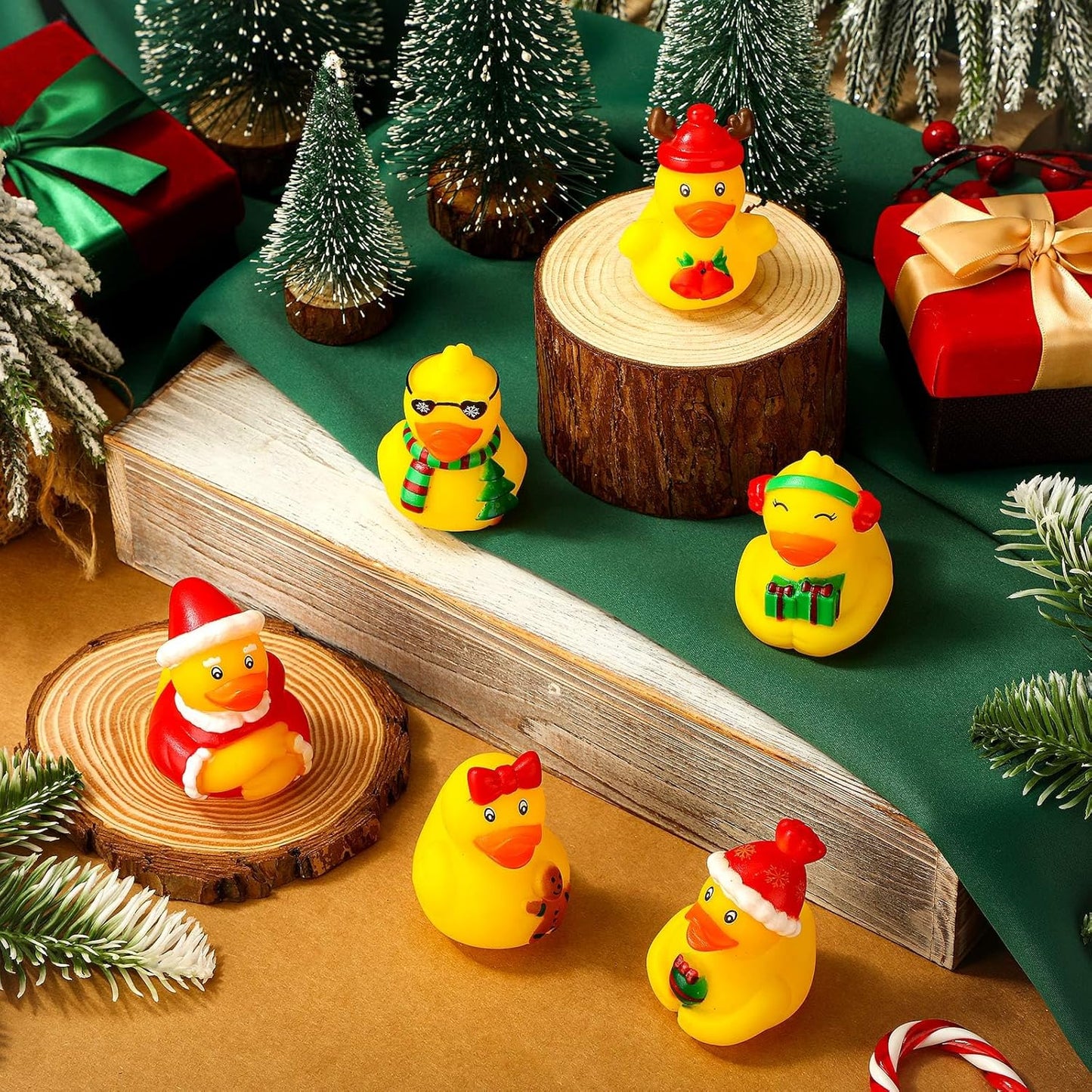 Honoson 36 Pcs Rubber Duck in Bulk Mini Toy Rubber Duck for Bath Birthday Gifts Shower Party Favors Decoration(Holiday)