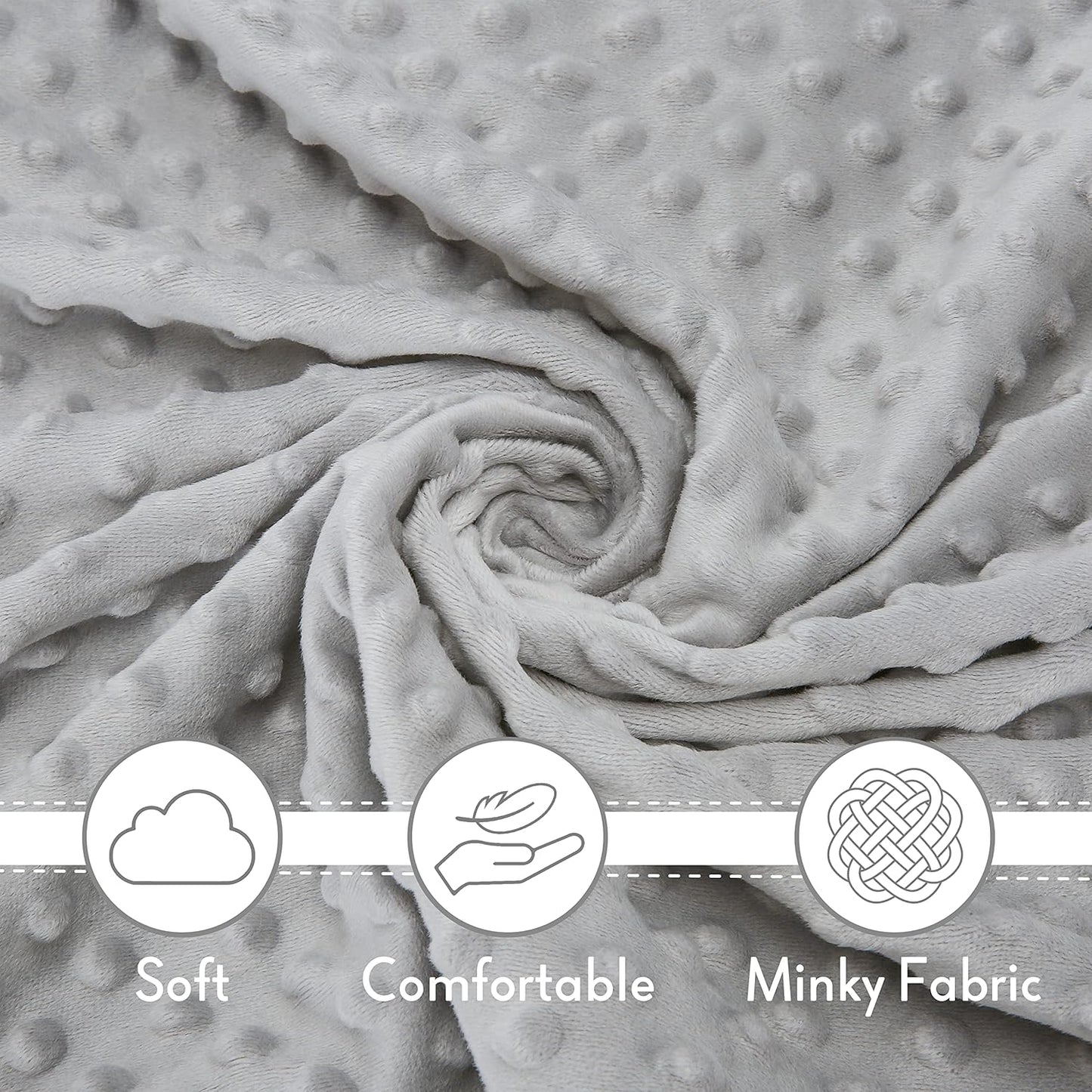 Pro Goleem Loveys for Babies - Soft Security Blanket Baby Snuggle Toy Newborn Stuffed Animals Baby Gifts for Boys and Girls, Grey Bunny 16 Inch
