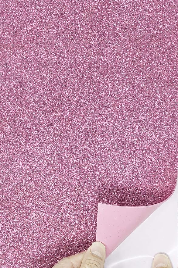Allgala 12 Pack Glitter EVA Foam Paper 8 x 12inch Sheets Pink Color