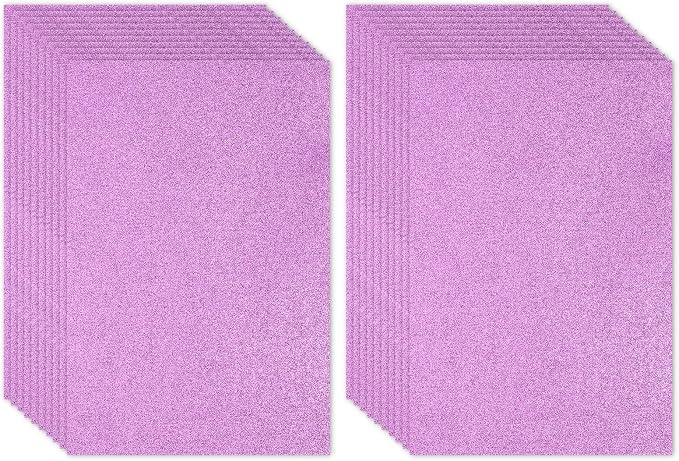 PATIKIL Lavender Shiny EVA Glitter Foam Sheet 16x12 Inch 2mm Thick