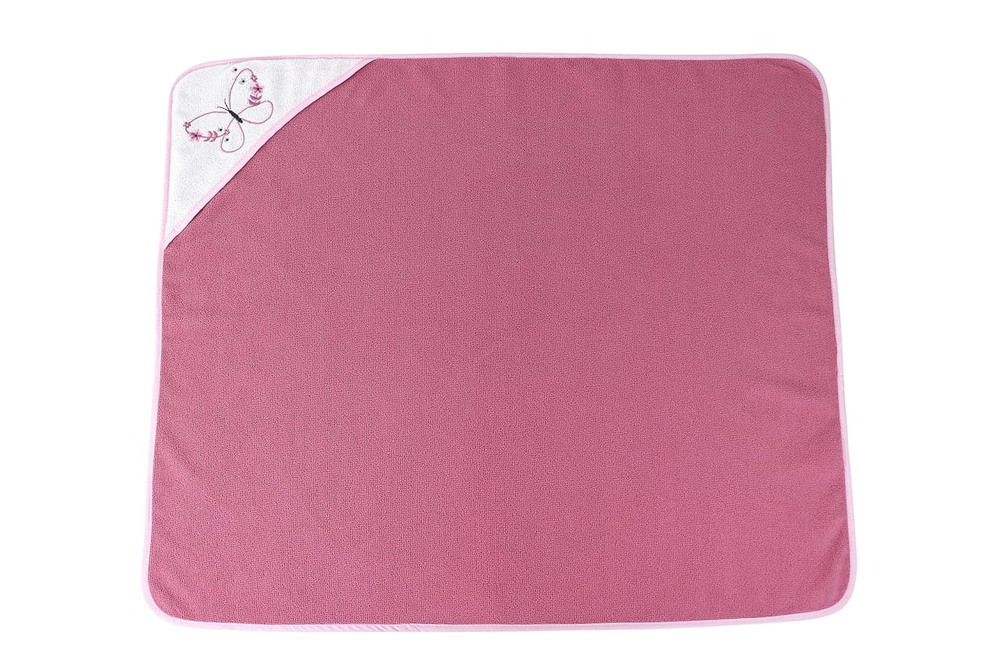 Cudlie Buttons & Stitches Baby Girl 3 Pack Rolled/Carded Hooded Towels in Butterfly Polka Print (GS71727)