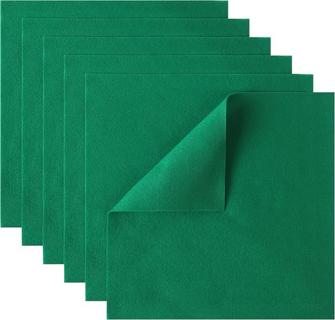 HaoFeiJH 6 Pcs Soft Green Felt Fabric Sheets