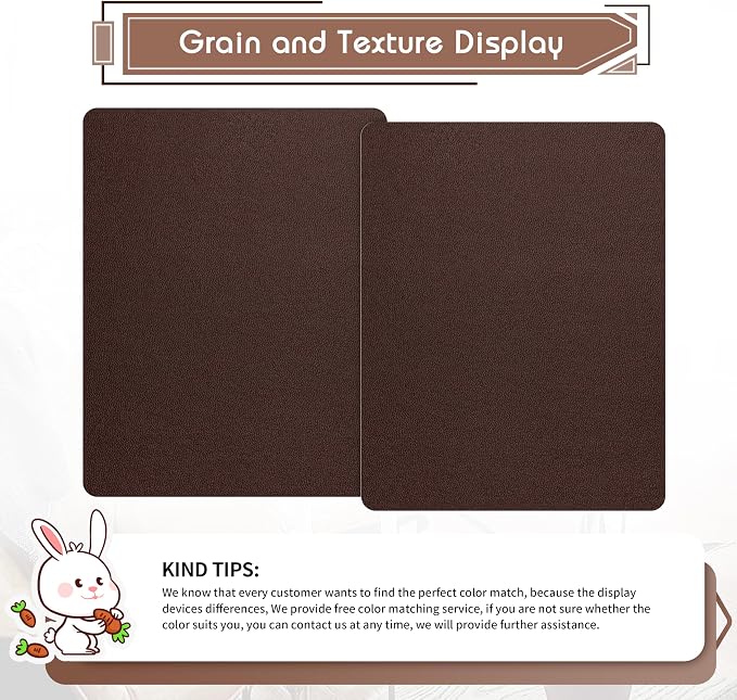 KING MOUNTAIN Leather Repair Patch, 2 Packs 9 x 11 Inches self Adhesive Leather