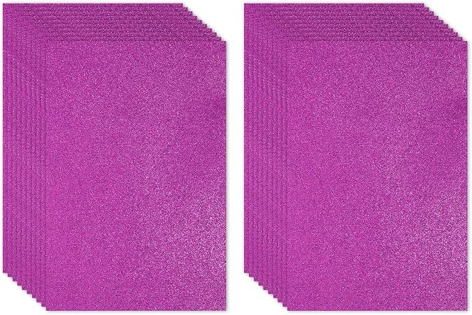 PATIKIL Purple Shiny EVA Glitter Foam Sheet 11 x 8 Inch 2mm Thick