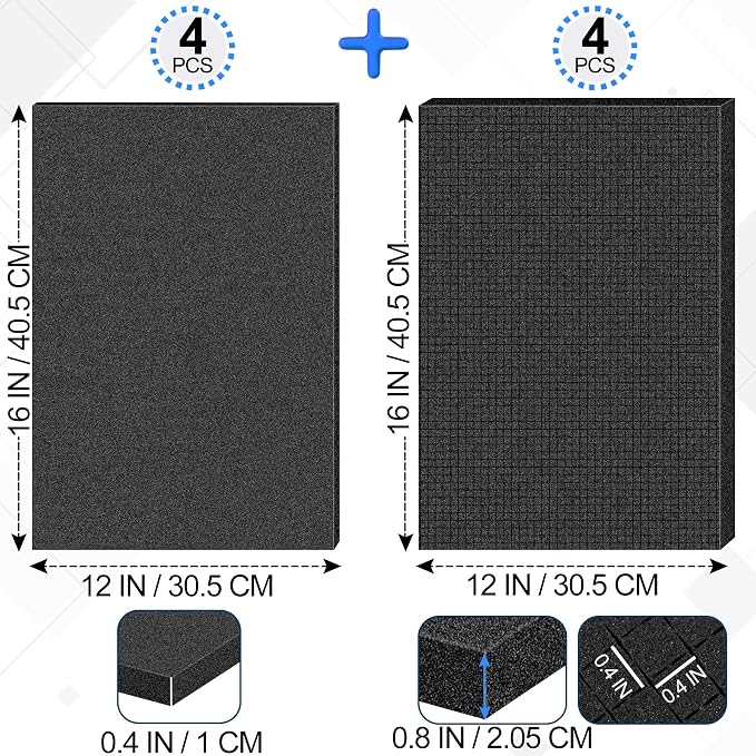MYFAMIREA 8 Pcs Pick and Pluck Foam Sheets 2 Size Polyurethane Apart Foam