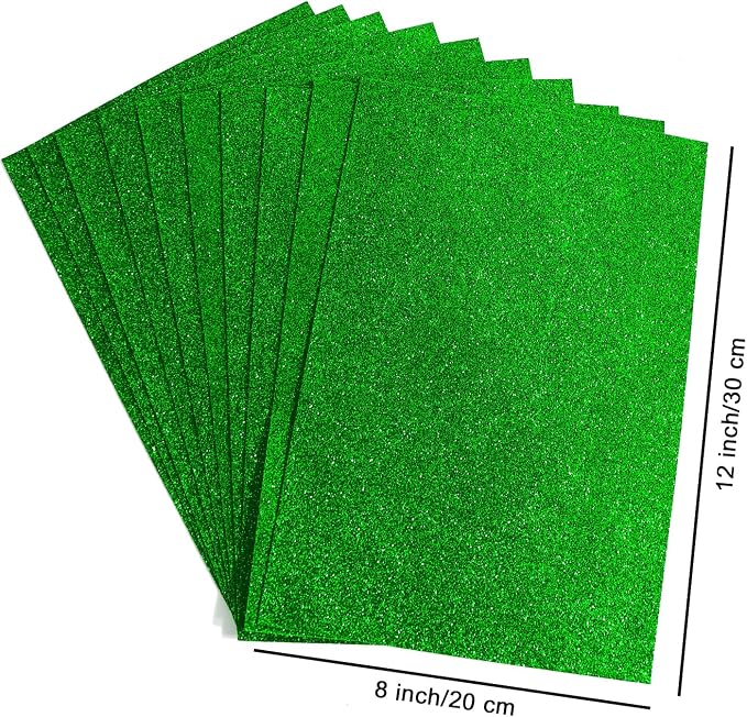 10 Sheets Glitter Paper Sheet for ‌St. Patrick's Day Juneteenth Decor Table