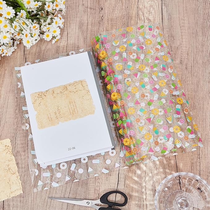 Printed TPU Jelly Faux Leather Fabric, 47.2 x 11.8 Inch Transparent Clear Jelly