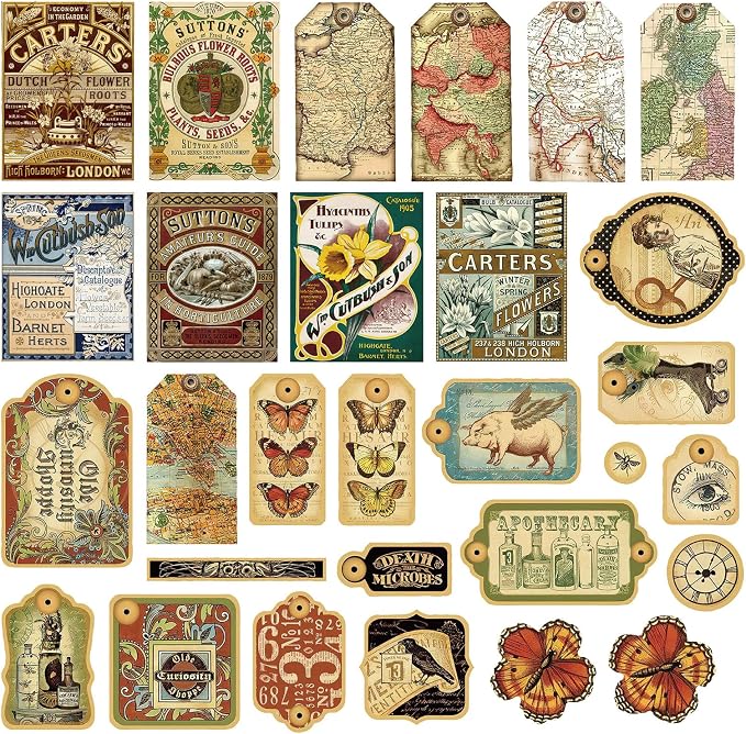 PRSTINCOL 116Pcs Vintage Stickers